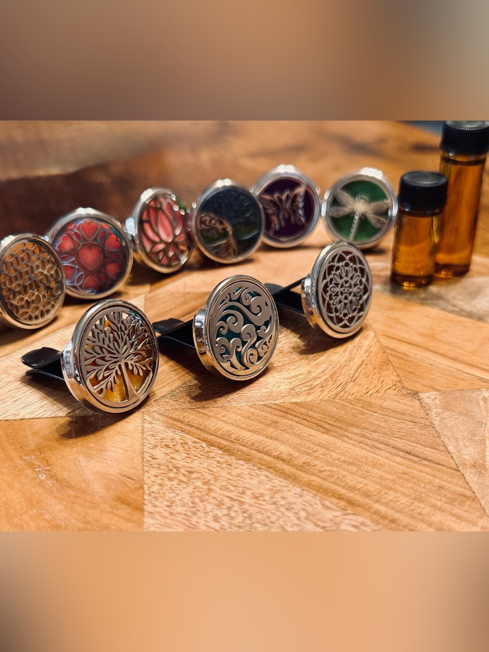 1 Aromatherapy Car Diffuser + Custom Young Living 3mL Oil Blend